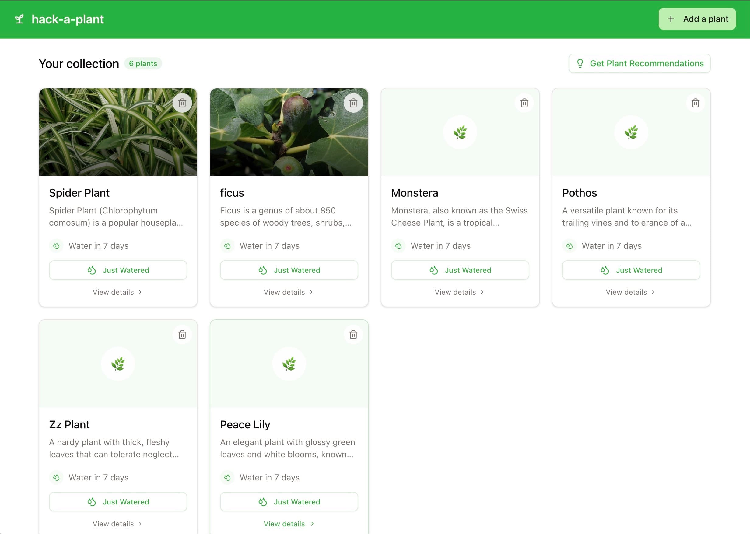 Homepage with items